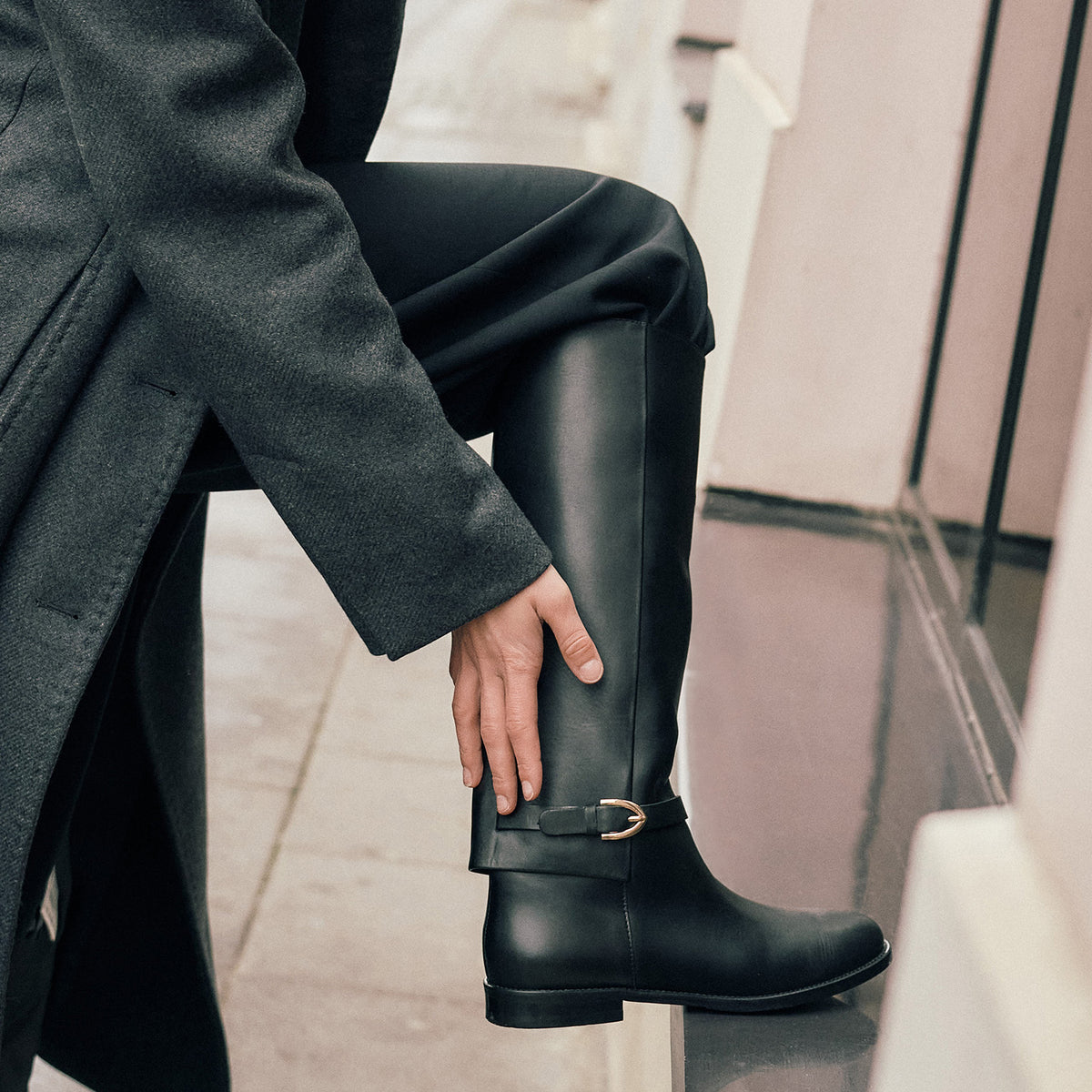 Oficerki Cloony w kolorze czarnym, skóra licowa – Marco Shoes, zdjęcie 2