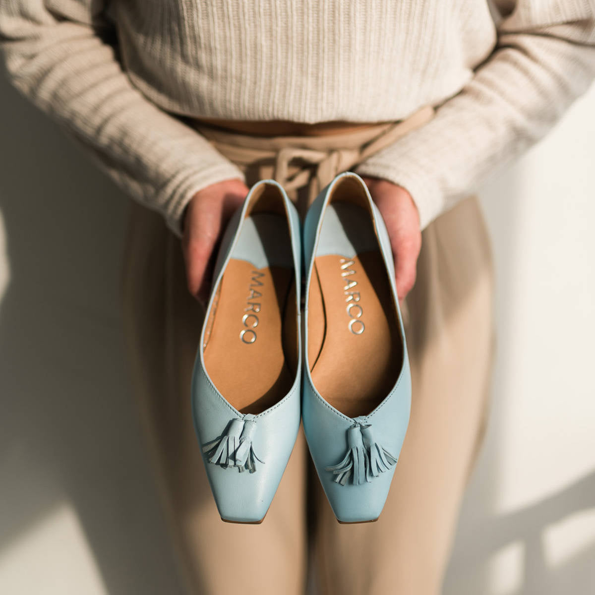 Baleriny damskie z niskimi bokami - zdjęcie 3