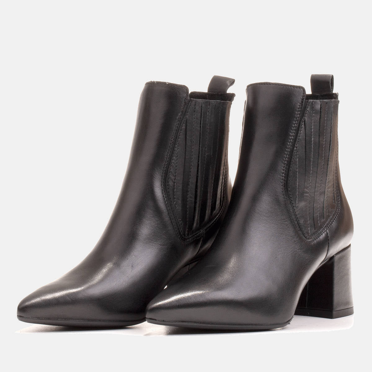 Ocieplane eleganckie botki z elastyczną gumą w cholewce - zdjęcie 5