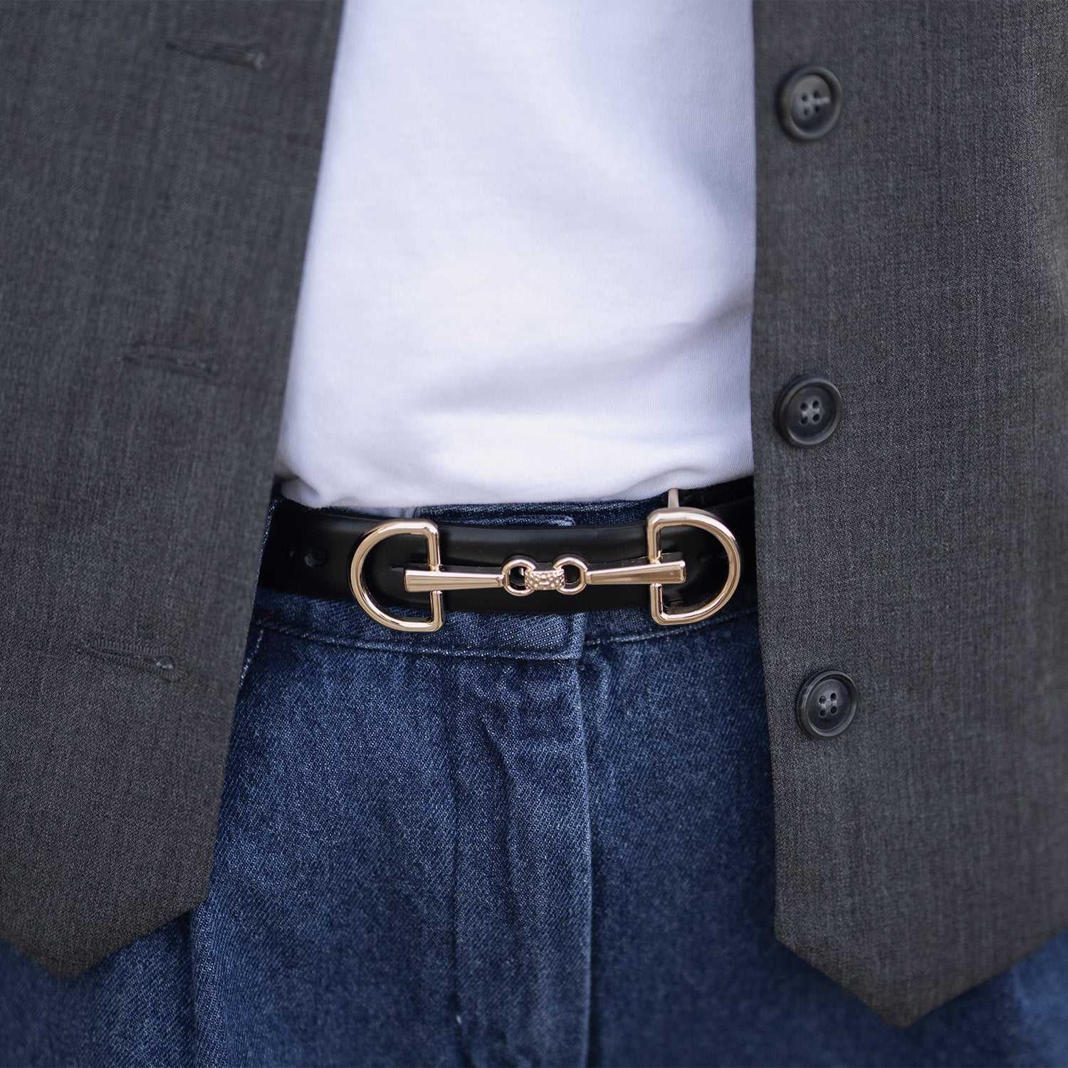 Pasek ze złotą sprzączką Marco x Suzy - zdjęcie 3