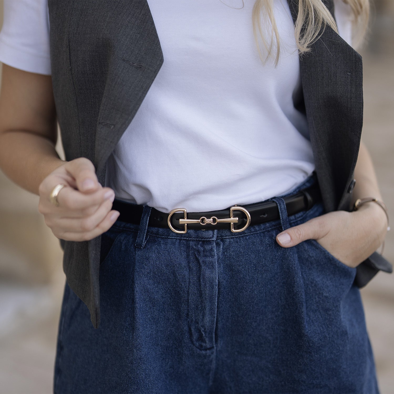 Pasek ze złotą sprzączką Marco x Suzy - zdjęcie 4