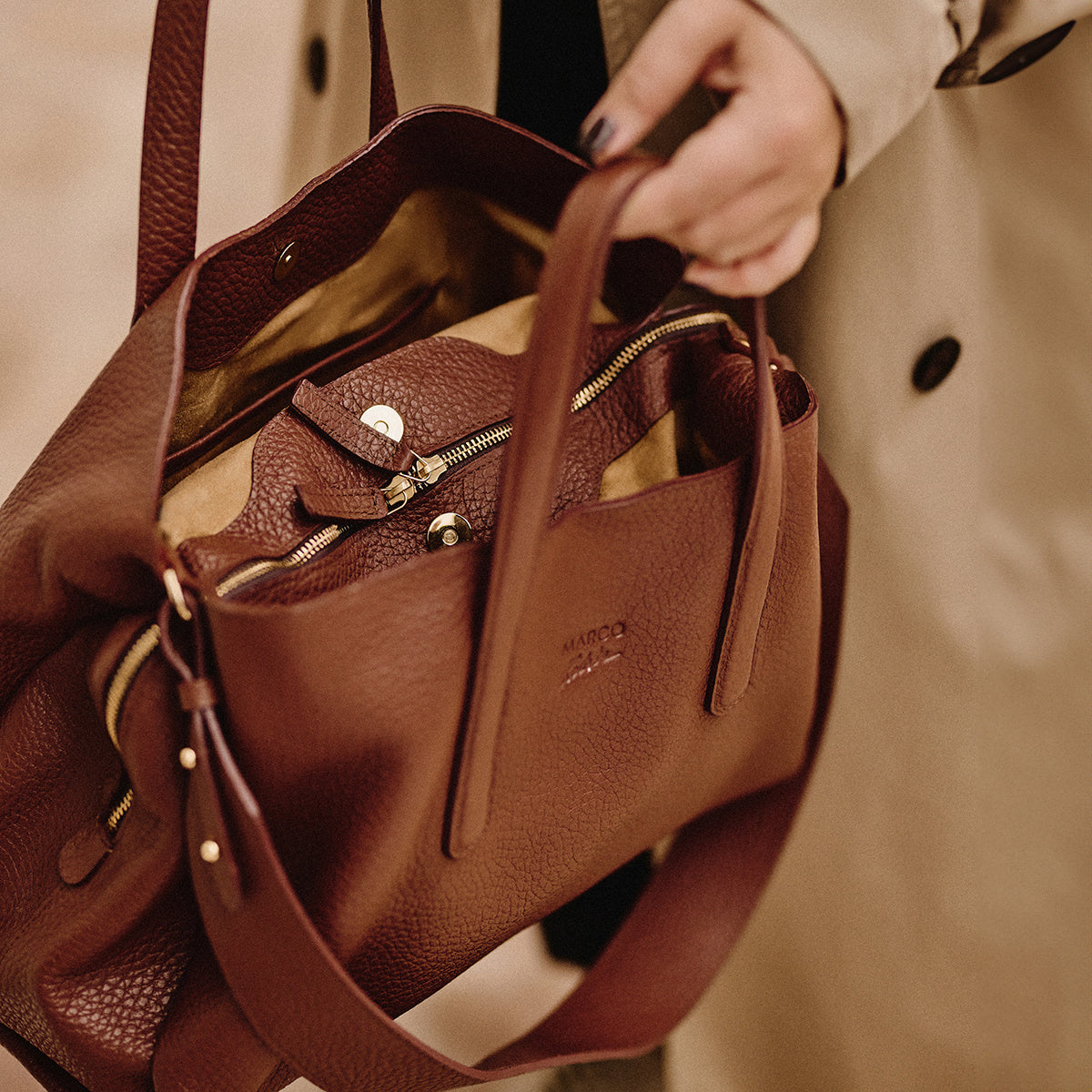 Shopperka Lara Brązowa - zdjęcie 4