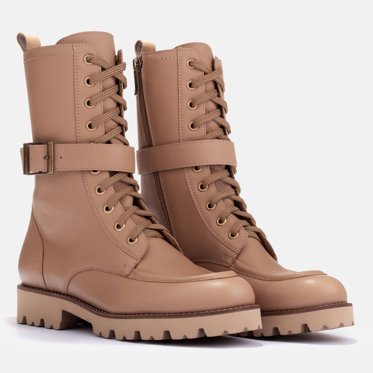 Trapery z paskiem i klamrą - zdjęcie 6