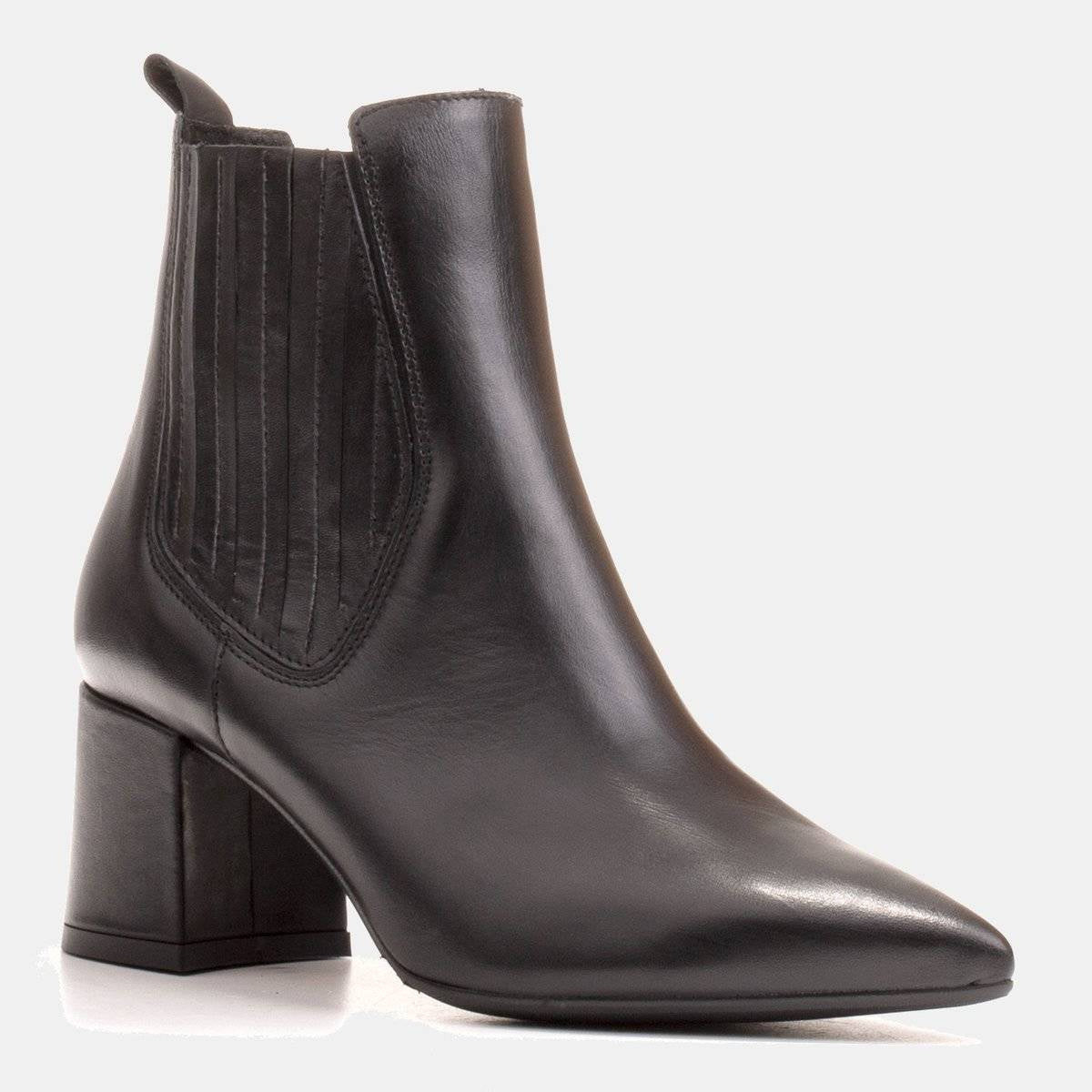 Ocieplane eleganckie botki z elastyczną gumą w cholewce - zdjęcie 3