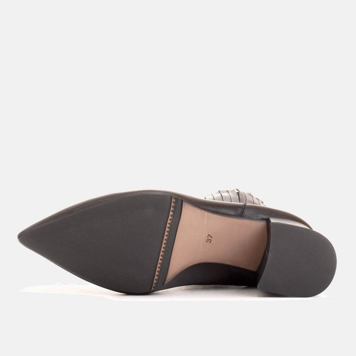 Ocieplane eleganckie botki z elastyczną gumą w cholewce - zdjęcie 7