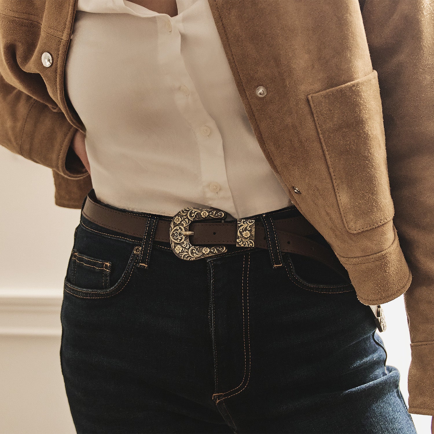 Pasek Vintage Brown - zdjęcie 3