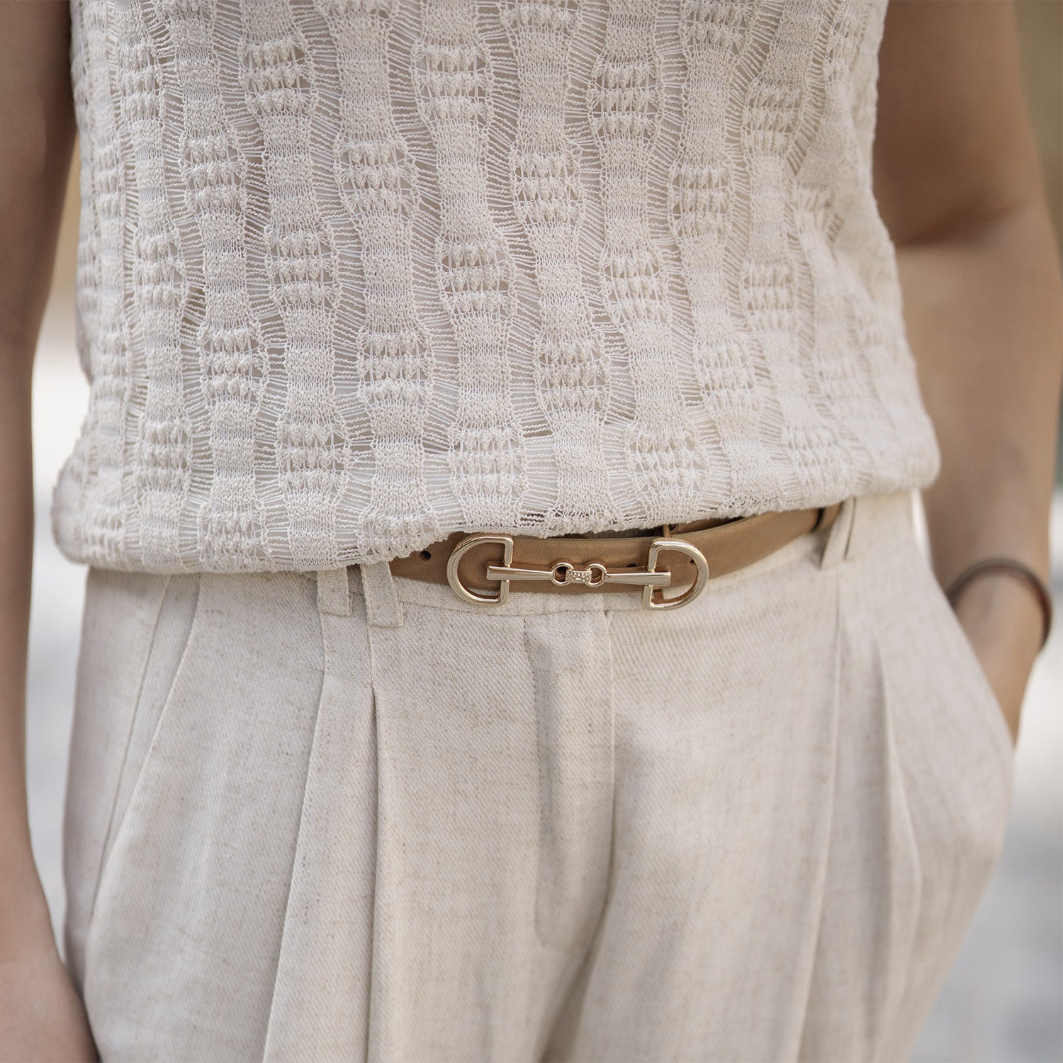 Pasek ze złotą sprzączką Marco x Suzy - zdjęcie 3