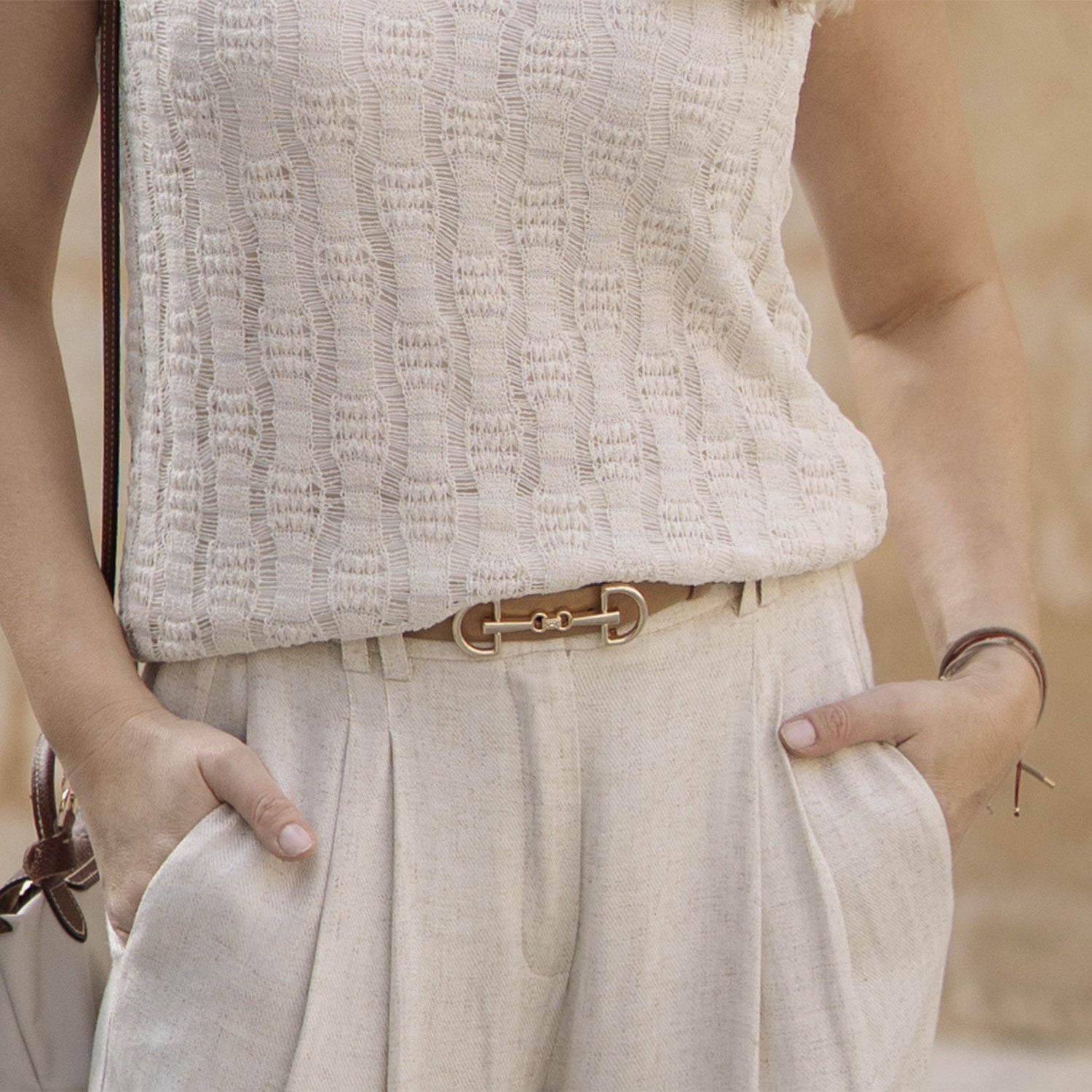 Pasek ze złotą sprzączką Marco x Suzy - zdjęcie 4