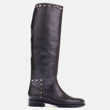 Riding boots with studs