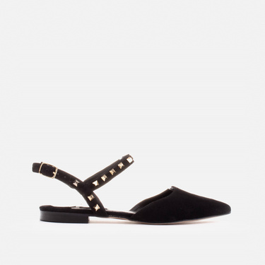 Black sandals with studs